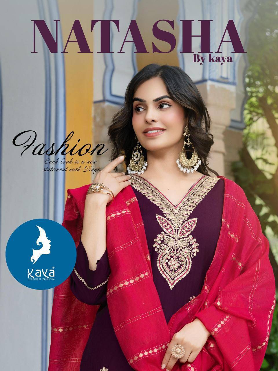 Kaya natasha straight cut 3 pcs wholesalers ladies kurti